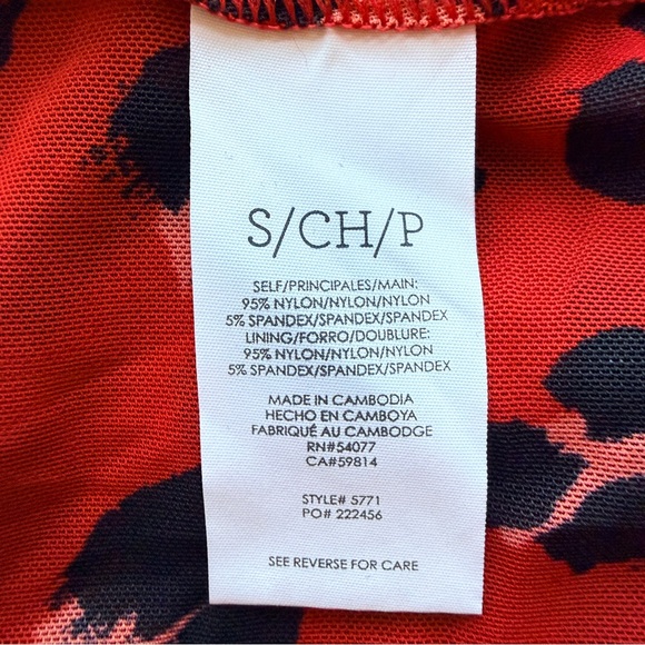 CAbi | Red Leopard Print Long Sleeve Wrap Dress - Picture 4 of 5